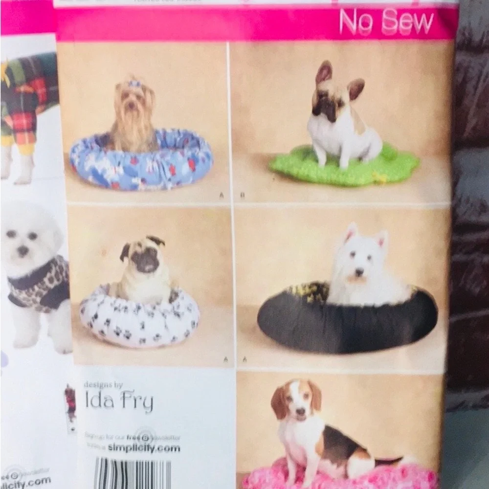 Simplicity Pet Sewing Patterns - Assorted Dog Outfits & Beds